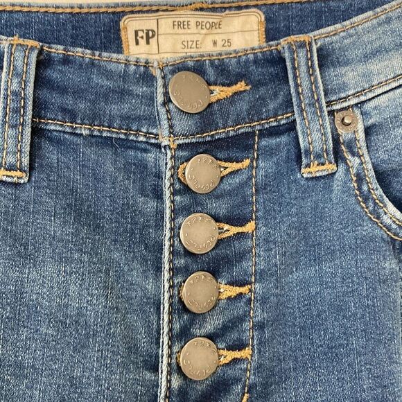 Free People Cropped‎ Sierra Jeans Size 25 NWT - Picture 4 of 11
